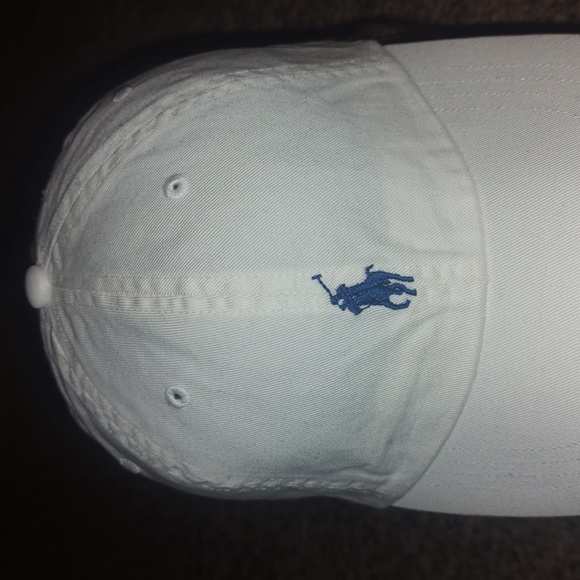 Polo Ralph Lauren Baseball Hat White Embroidered Logo - Picture 2 of 8